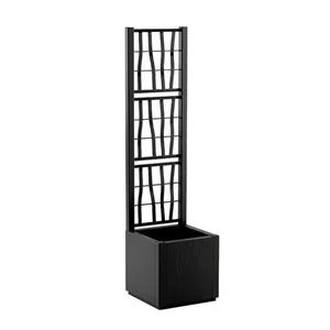 Planter box stefanplast Ethica 36×36×140 cm, square, grey