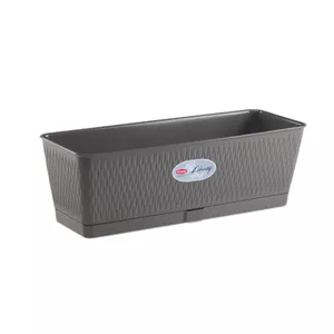 Flower box Stefanplast Liberty 50x18x16 cm, grey