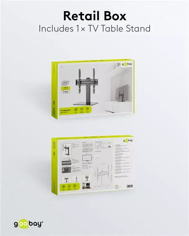 Goobay Fixed Basic TV stiprinājums 70" Melns Photo 12