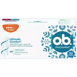 Тампоны O.B. ProComfort Super — 32 шт., без аппликатора, для обильного выделения