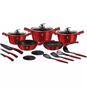 Cookware set berlinger haus BH-6162 Metallic Burgundy, multi-piece pot and pan set