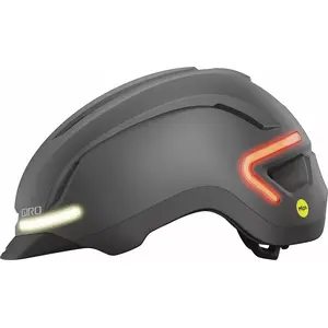 Pilsētas ķivere GIRO ETHOS MIPS INTEGRATED LED, izmērs M (55–59 cm), Matte Graphite