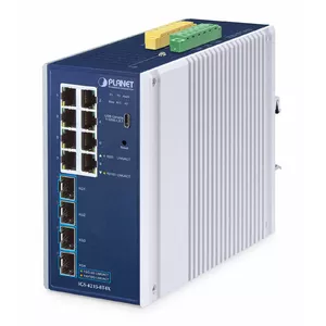 Managed Switch PLANET IP30 Industrial L2/L4 8-Port Gigabit Ethernet