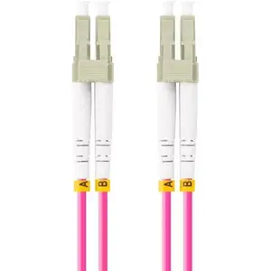 Оптический кабель LANBERG FO-LULU-MD41-0005-VT, OM4, LC/UPC–LC/UPC, 0,5 м, 50 мкм, полнодуплексный