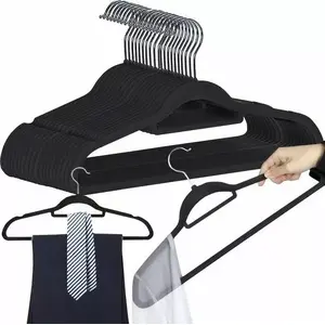 Clothes hangers Ruhhy 22536 — plastic, black, pack of 20