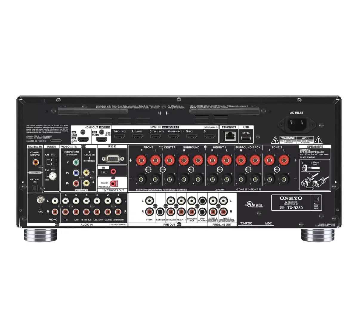 AV receiver ONKYO TX-RZ50 Photo 5