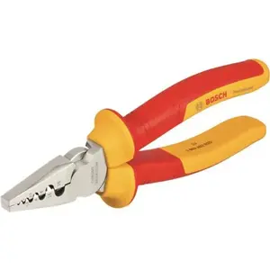 Обжимной инструмент Bosch VDE Crimp‑Zange 180 мм модель 1600A02NE6 — изолированные клещи для кабелей