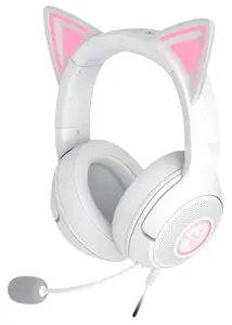Наушники Razer Kraken Kitty V2 проводные USB Type-A белые — накладные (circumaural), с оголовьем, 20–20000 Гц, кабель 2 м