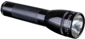Flashlight MAG-LITE ML25 black — 25 lumens, powered by 2×AA batteries