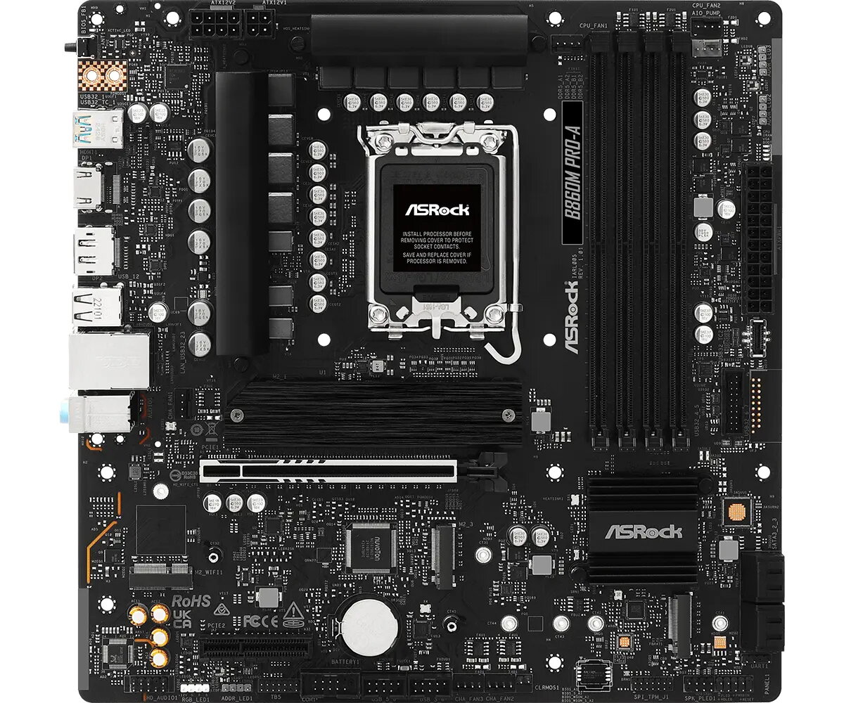 ASRock B860M Pro-A Micro ATX mātesplate
