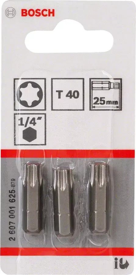 Bosch Extra Hard T40 Screwdriver Bit Set (3 Pieces) Photo 2