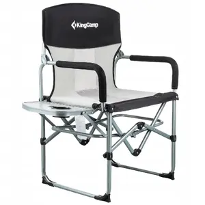 Kempinga krēsls KingCamp Ash Premium Comfort saliekams — tumši zils