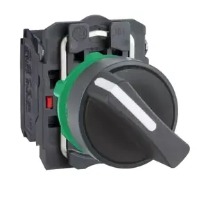Переключатель Schneider Electric XB5AD25, 2 положения, 22 мм, черный, 1НО+1НЗ