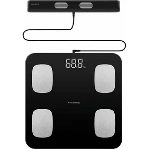 Весы для ванной Klausberg KB-7852 с измерением жира и состава тела, Smart Bluetooth, черные