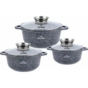 Zilner ZL-7088 Marble Pot Set, 3-Piece