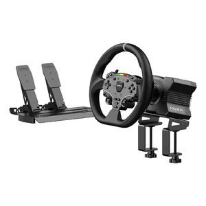 Steering Wheel + Pedals Moza Racing R5 Bundle PC Wired Black Steel Aluminium Leather