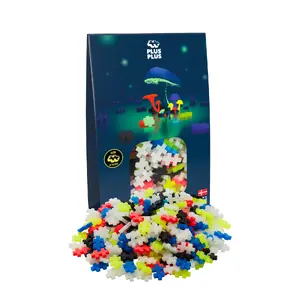Construction toy set TEKA Plus-Plus Glow Colormix 300 pcs — 300 puzzle pieces, glow-in-the-dark elements, for ages 5+