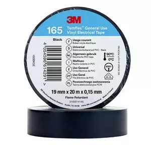 Electrical tape 3M 7100184800 — PVC, 19 mm × 20.12 m, 0.15 mm, black
