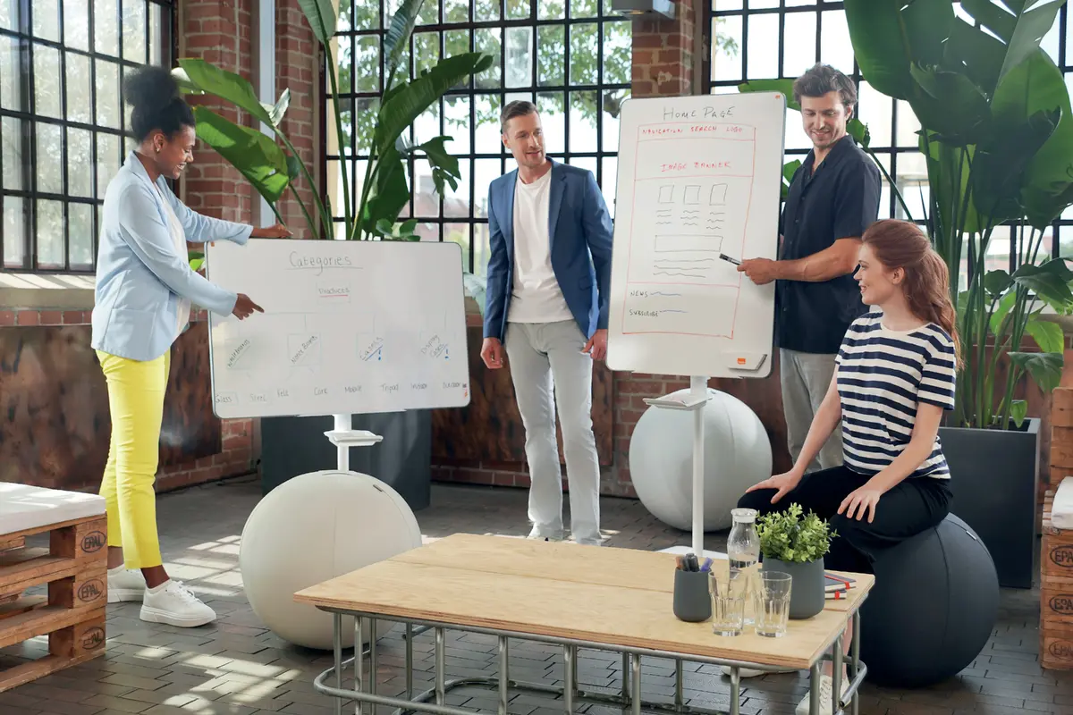 Nobo Move & Meet Mobile Magnetic Flipchart Easel Photo 3
