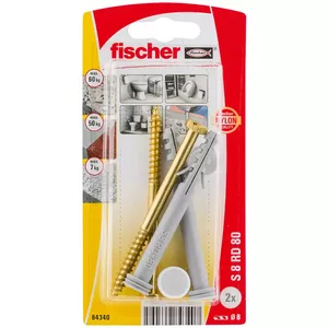 Screw & wall plug kit Fischer 84340 2 pcs for Brick Concrete