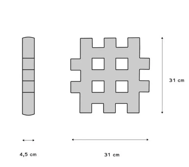 Marioinex Klocki Waffle maxi 24 elementi Photo 3