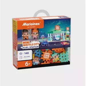 Конструктор Marioinex Mini Waffle Blocks Автозаправка, 148 деталей, разноцветный, 6+ лет