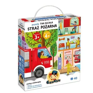 Puzzle CzuCzu Tak działa Straż pożarna 3808 — izglītojošs bērnu puzlis par ugunsdzēsēju darbu