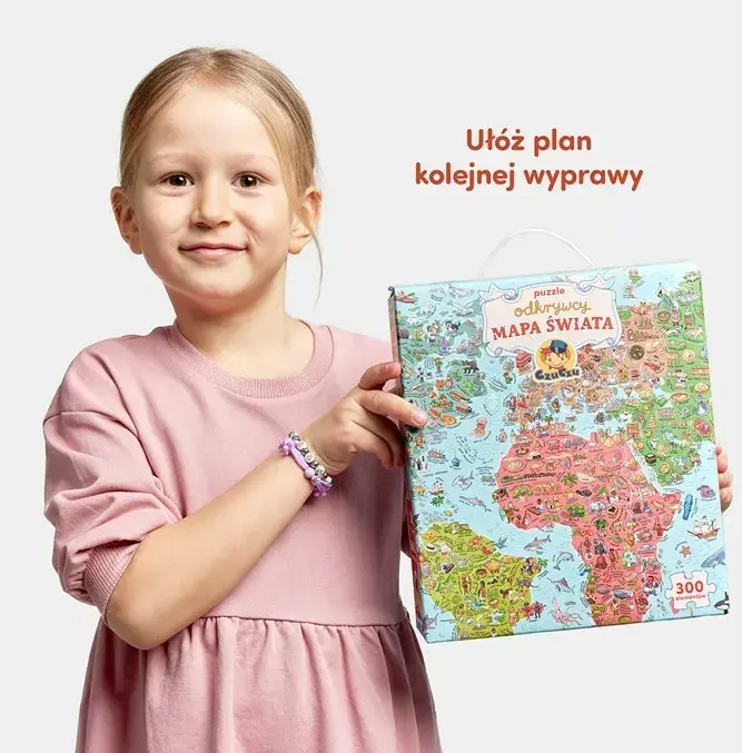 Puzle CzuCzu Explorers World Map, 300 detaļas Photo 4