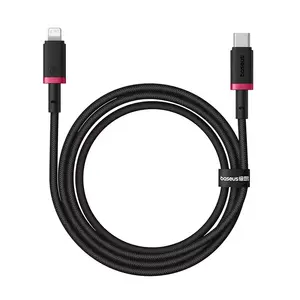 Baseus Dura USB Type-C līdz Lightning ātrās uzlādes kabelis 20W 1m melns neilons