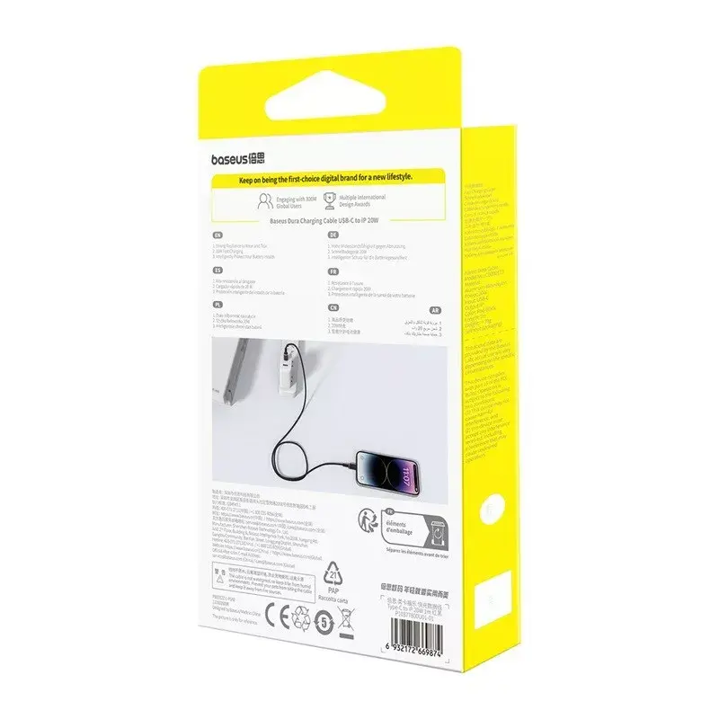 Baseus Dura USB Type-C - Lightning kabelis 20W 1m Photo 7