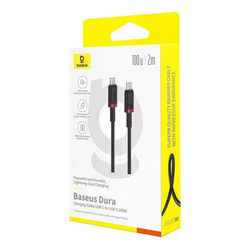 Кабель Baseus Dura USB Type-C на Type-C 100 Вт 2 м Photo 6