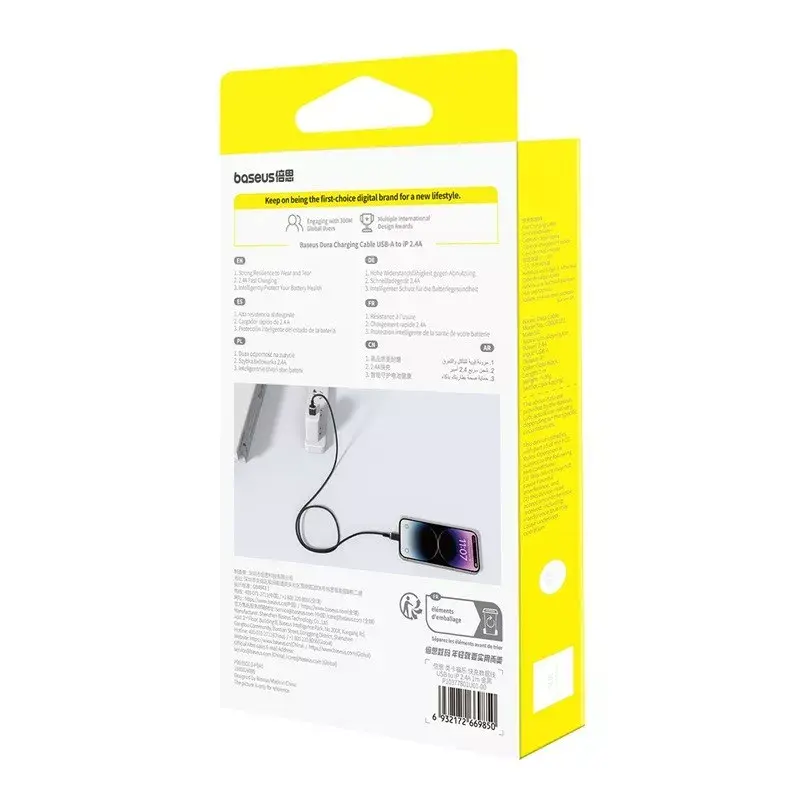 USB‑A uz Lightning kabelis Baseus Dura 1 m Photo 10