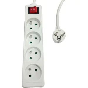 Удлинитель MicroConnect MC-PSOO040150FRW 4‑местный с кнопками Вкл/Выкл — 4 розетки, отдельные выключатели