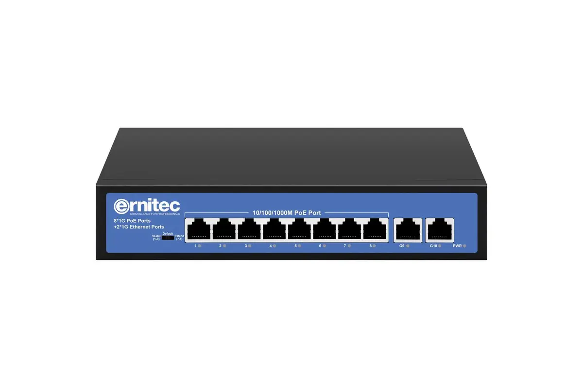 Ernitec ELECTRA-U08-1GB-110W nevadāms tīkla slēdzis ar