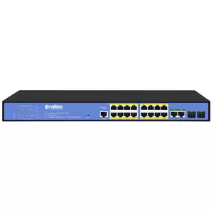Network switch ERNITEC ELECTRA-M16-1GB-285W — 16-port Layer 2+ with 2 x Gigabit RJ45, 285W power