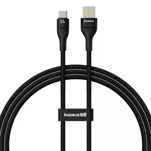 USB A to USB C cable Baseus Flash 2 1m 100W Black, USB PD, 480 Mbps, Nylon