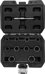 Socket set for damaged nuts, short, NEO Tools TOP-11-922 — set of 11 pieces