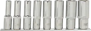 Spline sockets 1/2" long, set of 8 — NEO tools