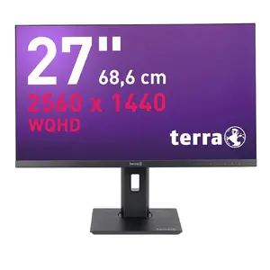 Datora monitors Wortmann AG TERRA 27" 2560 x 1440 pikseļi Wide Quad HD LED IPS Melns Iebūvēti skaļruņi USB centrmezgls VESA stiprinājums Augstuma regulēšana