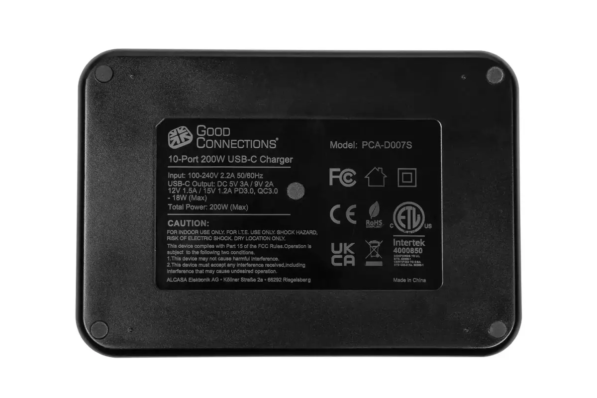 USB uzlādes stacija Good Connections PCA-D007S 200W 10 porti Photo 2