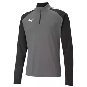 Puma teamLIGA 657236 13 vīriešu džemperi ar rāvējslēdzi pelēkā-melnā krāsā