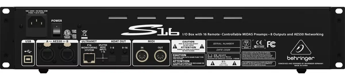 Behringer Digital Snake S16 16-channel audio module Photo 2