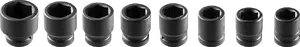 Socket set 3/4" drive NEO Tools, 8 pcs, 26–38 mm