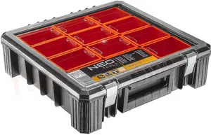 Tool organizer NEO tools TOP-84-130 — compartmented organizer with removable buckets, 40×40×12 cm