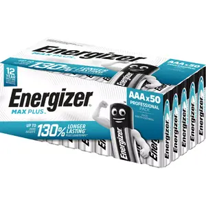 Батарейки Energizer Max Plus LR03 AAA 1.5V щелочные, упаковка 50 шт.