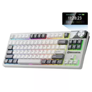 Mechanical keyboard Royal Kludge S85 White Night Cloud Switch US layout