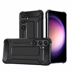 Protective Hybrid Armor case Hurtel for Samsung Galaxy S24+ — black