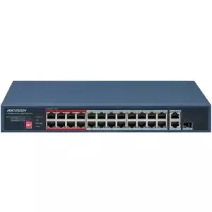 Неуправляемый коммутатор Hikvision DS-3E0326P-E/M(C) 24 порта Fast Ethernet POE