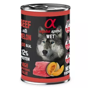 Влажный корм для собак Alpha Spirit Ternera con melón, говядина с дыней, 400 г