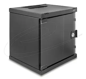 Freestand/Wall/Floor mounted rack DELOCK 43422 6U 30 kg capacity IP20, black, key lock